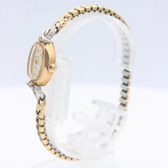 Vintage 1969 Bulova 2831 Two Tone Diamond Ladies Mechanical Wristwatch 10k RGP - Picture 5 of 5